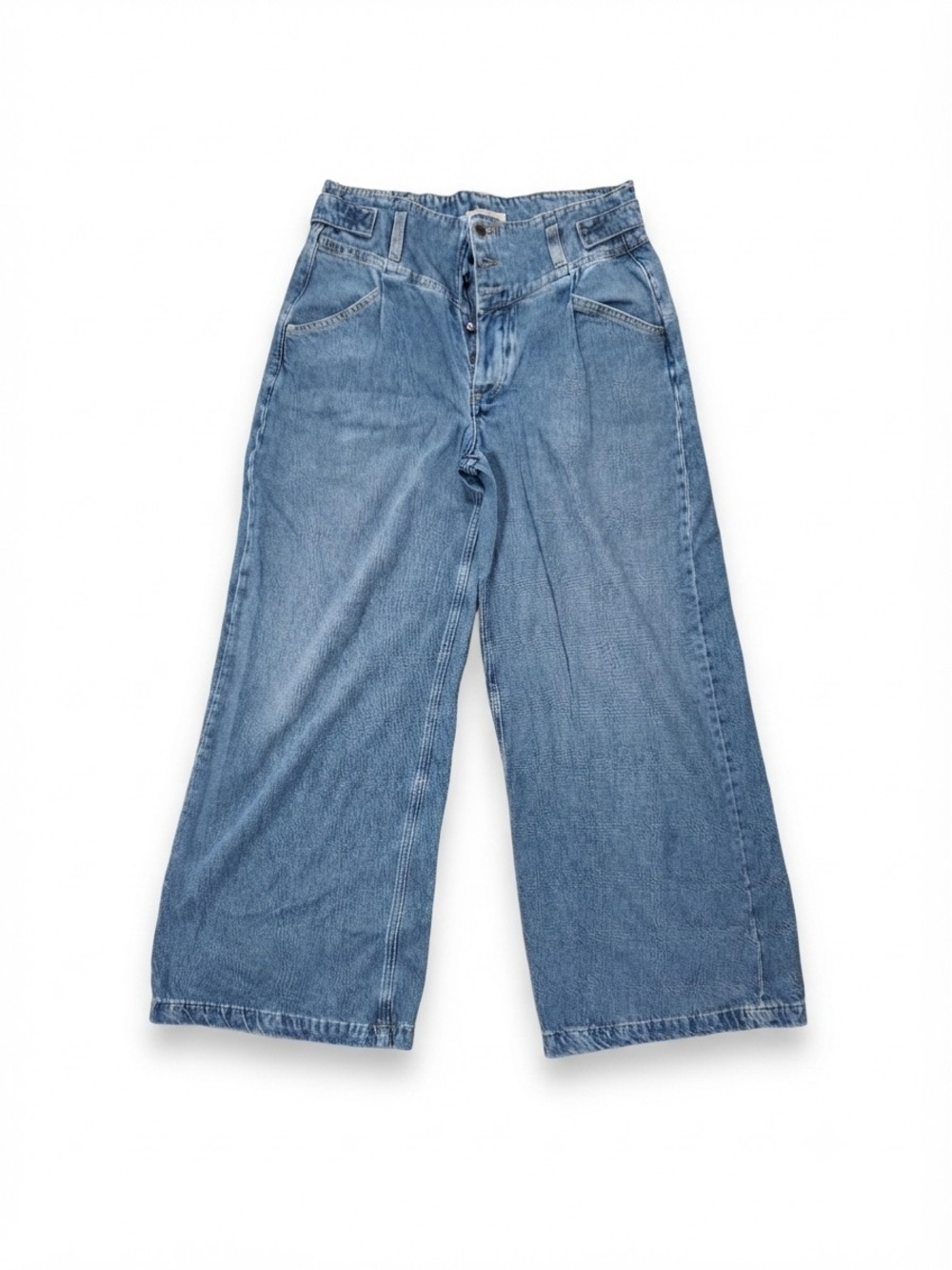 Free People We The Free Light Blue Wide Leg High-Rise Jeans